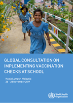 Global consultation on vaccination checks at school - Meeting report cover